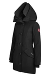 Canada Goose Rossclair Water Resistant 625 Fill Power Down Parka In Black Noir