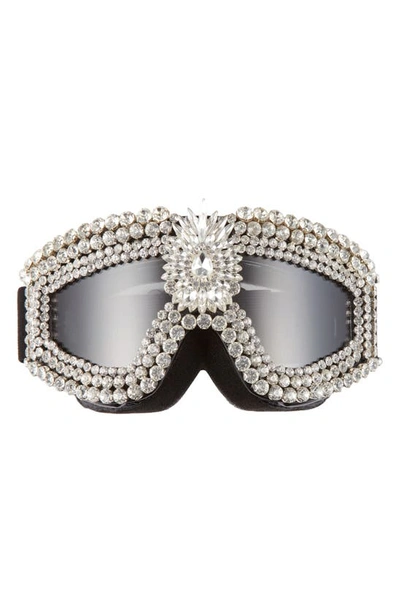 Rad + Refined Crystal Embellished Snow Goggles In Black