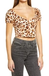 ALL IN FAVOR PRINT SURPLICE CROP TOP,T16209-001