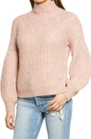 ALL IN FAVOR PUFF SLEEVE SWEATER,LT14738-001