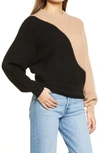 ALL IN FAVOR COLORBLOCK SWEATER,LT15179-001