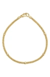 Lagos Caviar Gold Rope Bracelet In Metallic Gold