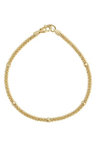 Lagos Caviar Gold Rope Bracelet In Metallic Gold