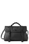 Mulberry Alexa Heavy Grain Leather Top Handle Bag In Black