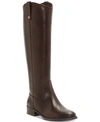 Inc International Concepts Fawne Riding Leather Boots, Created For Macy's Women's Shoes In Chocolate