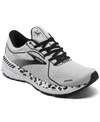 Brooks Women's Adrenaline Gts 21 Snow Leopard Running Sneakers From Finish Line In White, Black, Oyster