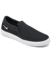 Nike Women's Court Legacy Slip-on Casual Sneakers From Finish Line In Black/white/platinum Tint
