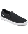 Nike Women's Court Legacy Slip-on Casual Sneakers From Finish Line In Black, White