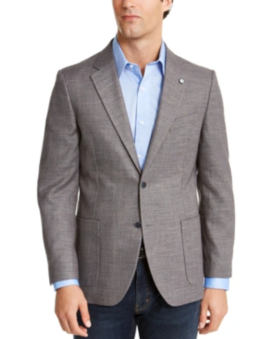Nautica Men Modern-fit Active Stretch Woven Solid Sport Coat In Grey