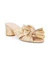 Loeffler Randall Women's Emilia Pleated Knot Mules In Gold