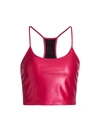 Koral Leah Infinity Coated Sports Bra In Infrared