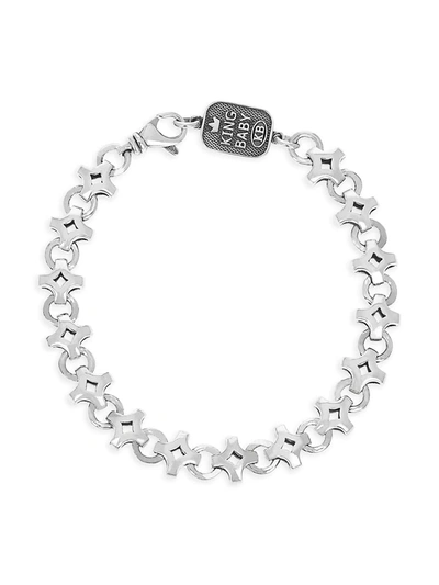 King Baby Studio Diamond Link Sterling Silver Bracelet