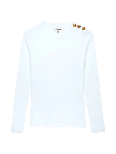 L Agence Erica Pullover Sweater In Ivory