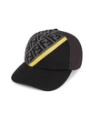 FENDI DIAGONAL FF LOGO BASEBALL CAP,400013290416