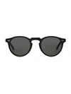 Oliver Peoples Men's Gregory Peck 50mm Round Sunglasses In Black