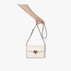 Valentino White Rockstud Leather Cross Body Bag In White
