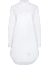 Thom Browne Long Sleeve Oxford Shirtdress In White