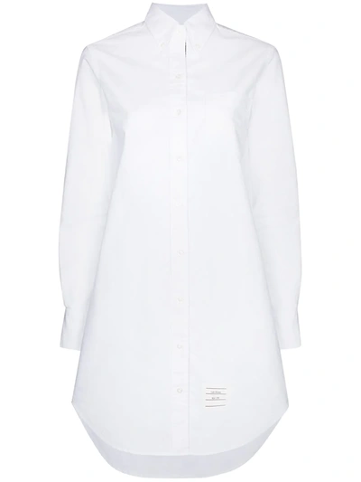 THOM BROWNE RWB-STRIPE MINI SHIRTDRESS