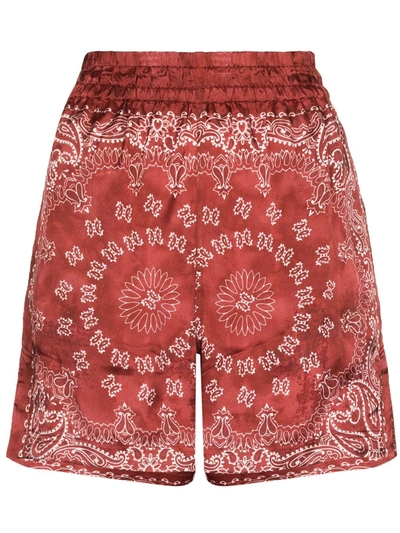 Golden Goose Cinderella Paisley-print Shorts In Red