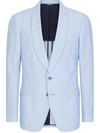 Dolce & Gabbana Shawl Lapel Single-breasted Blazer In Blue