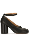 Maison Margiela Tabi 80mm Mary Jane Pumps In Black
