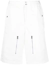 Alexander Mcqueen Men's Japanese Gabardine Shorts In White