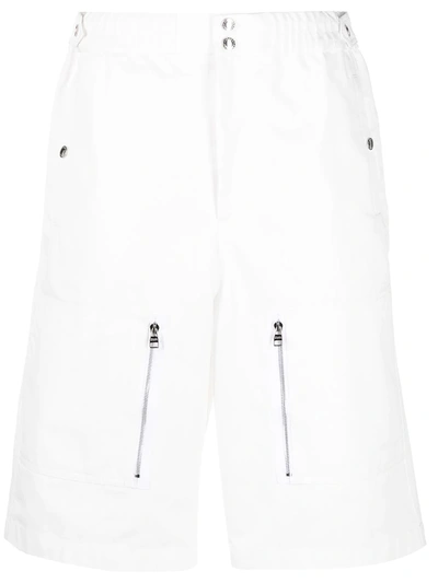 Alexander Mcqueen Japanese Gabardine Shorts In White