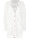 ERMANNO SCERVINO FLORAL-LACE KNITTED CARDIGAN