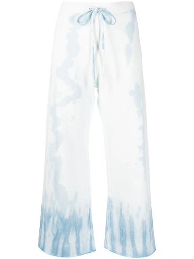 Nili Lotan Wide-leg Tie-dye Trousers In White