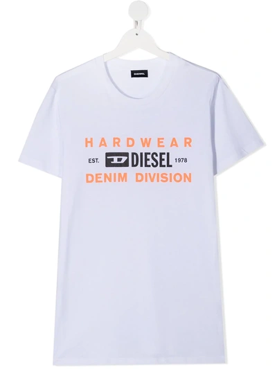 Diesel Teen Graphic-print T-shirt In White