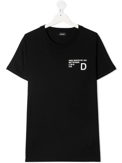 Diesel Kids T-shirt Thovery For Boys In Black