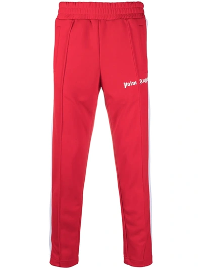 Palm Angels Side Stripe Track Pants In Red