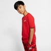 Nike Kids' Embroidered Swoosh T-shirt In University Red/white