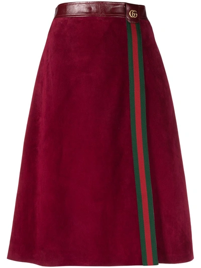 Gucci A-line Skirt In Red
