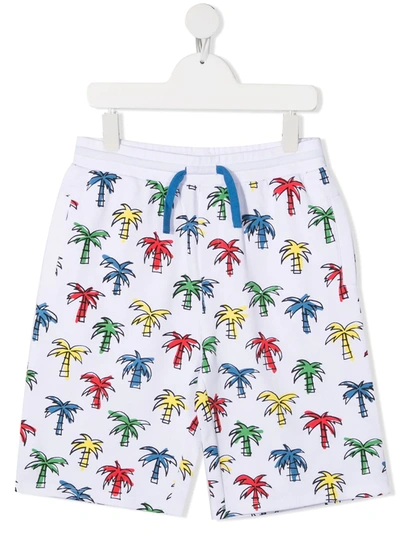 Stella Mccartney Kids' Doodly Palms 短裤 In White