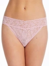 Hanky Panky Stretch Lace Traditional-rise Thong In Meadow Rose
