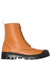 LOEWE LACE-UP LEATHER COMBAT BOOTS