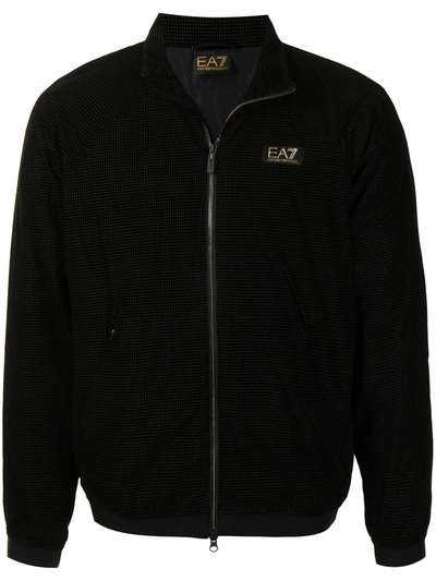 Ea7 Logo Bomber Jacket In Black