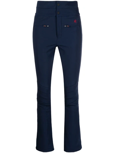 Perfect Moment Aurora Flared High-rise Stretch-woven Trousers In Navy