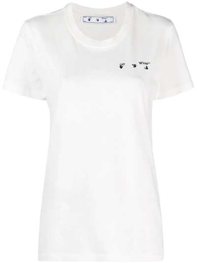 Off-white Liquid Melt Arrow Cotton T-shirt In White,black,pink