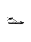 Attico Women's Kika Lace-up Satin Thong Sandals In Nero