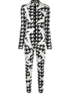 Perfect Moment Star Motif Knitted Jumpsuit In Black