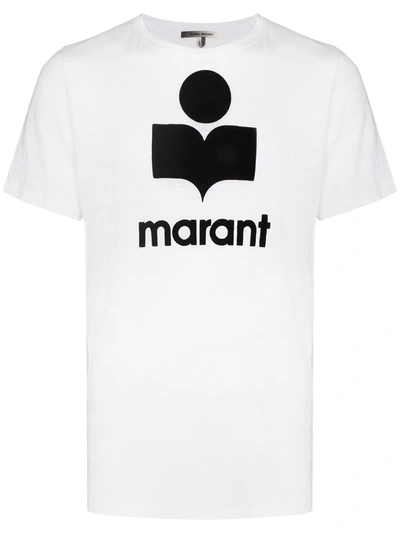 ISABEL MARANT LOGO PRINT LINEN T-SHIRT