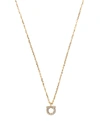 Ferragamo Crystal-embellished Gancini Necklace In Gold