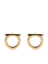 Ferragamo Gold-colored Gancini Earrings In Gold