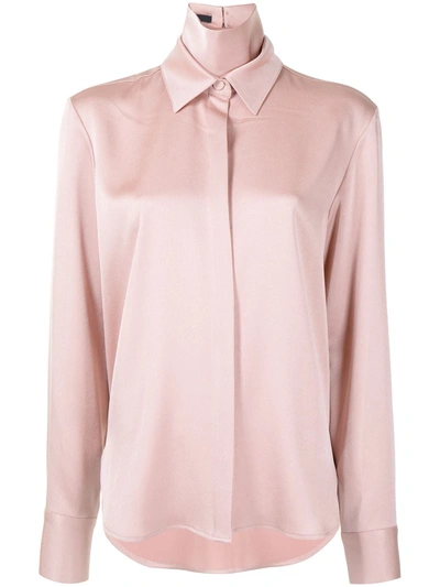 Alex Perry Concealed Placket Shirt In Pink