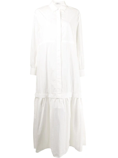 Co 低腰长款衬衫裙 In White