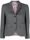 Thom Browne Notched-lapel Single-breasted Blazer In Grey