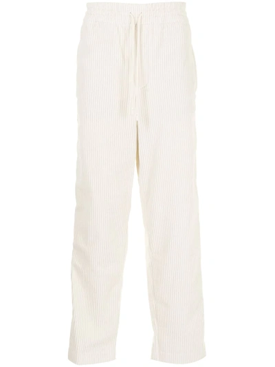 Dolce & Gabbana Side-stripe Corduroy Trousers In White