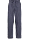 Derek Rose Braemar Checked Lounge Trousers In Blue